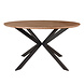 Lizzely Garden & Living Eettafel rond Ronsi bruin 140cm ronde tafel