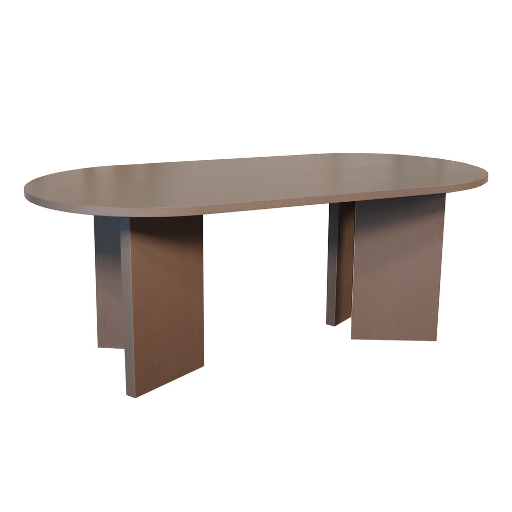 Salontafel Japandi ovaal walnoot melamine 120cm Hano Salontafel Japandi ovaal walnoot melamine 120cm Hano
