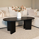 Lizzely Garden & Living Salontafel Japandi ovaal zwart melamine 120cm Hano Lizzely Garden & Living Salontafel Japandi ovaal zwart melamine 120cm Hano