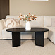 Lizzely Garden & Living Salontafel Japandi ovaal zwart melamine 120cm Hano Lizzely Garden & Living Salontafel Japandi ovaal zwart melamine 120cm Hano