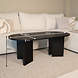 Lizzely Garden & Living Salontafel Japandi ovaal zwart melamine 120cm Hano Lizzely Garden & Living Salontafel Japandi ovaal zwart melamine 120cm Hano