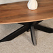 Lizzely Garden & Living Salontafel deens ovaal mangohout 120cm Livy walnoot