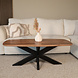 Lizzely Garden & Living Salontafel deens ovaal mangohout 120cm Livy walnoot