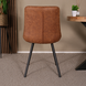 Lizzely Garden & Living Eetkamerstoel Susta cognac microvezel eetstoel Lizzely Garden & Living Eetkamerstoel Susta cognac microvezel eetstoel