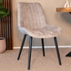 Lizzely Garden & Living Eetkamerstoel Susta grijs chenille eetstoel Lizzely Garden & Living Eetkamerstoel Susta grijs chenille eetstoel