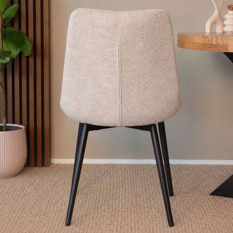 Lizzely Garden & Living Eetkamerstoel Susta grijs chenille eetstoel Lizzely Garden & Living Eetkamerstoel Susta grijs chenille eetstoel