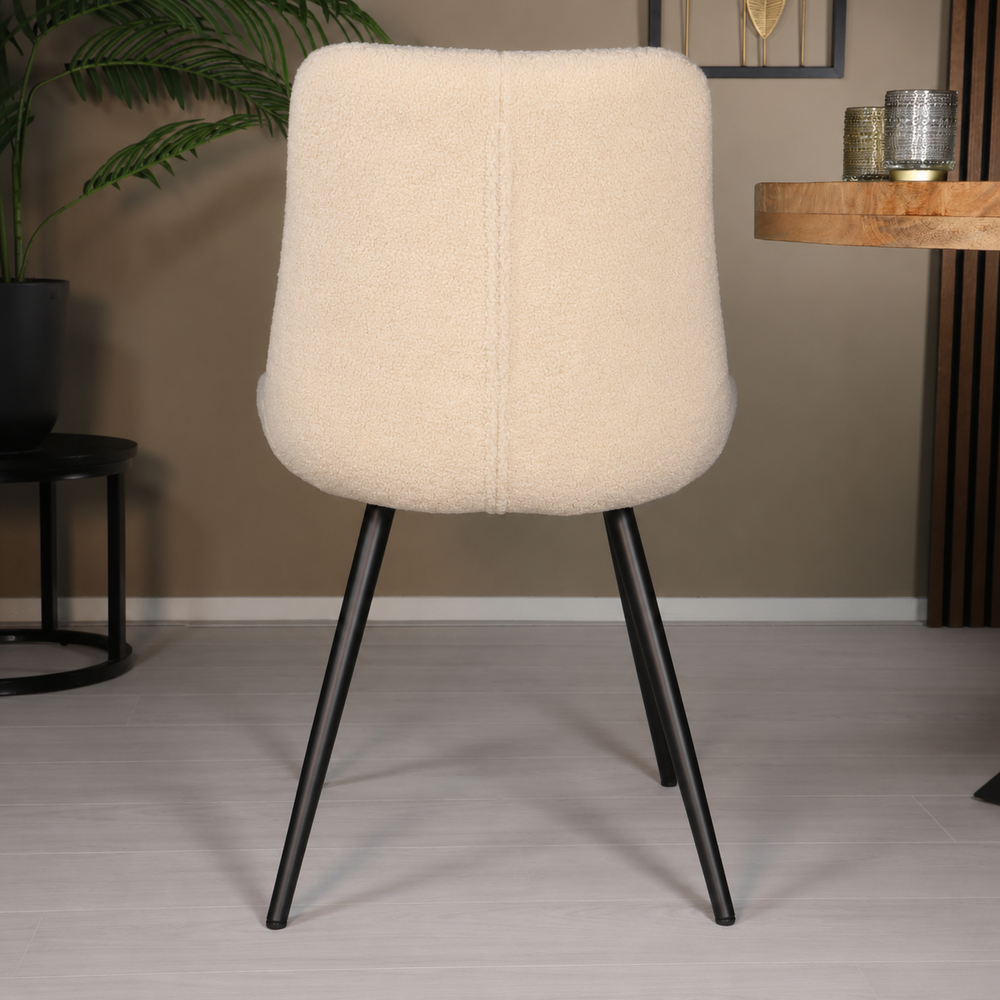 Eetkamerstoel Susta beige teddy eetstoel Eetkamerstoel Susta beige teddy eetstoel
