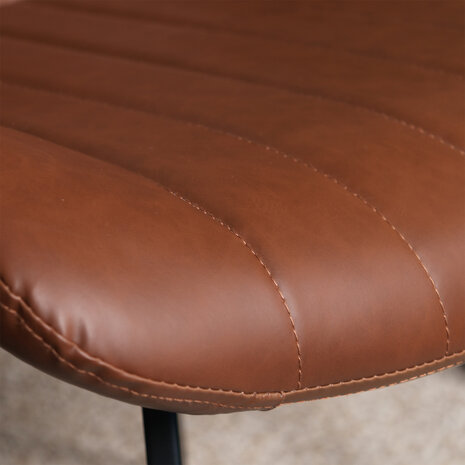 Lizzely Garden & Living Eetkamerstoel Susta PU cognac kunstleder eetstoel