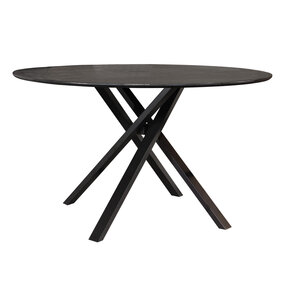 Lizzely Garden & Living Eettafel rond Ronsi Antoinette zwart 130cm ronde tafel