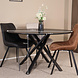 Lizzely Garden & Living Eettafel rond Ronsi Antoinette zwart 130cm ronde tafel