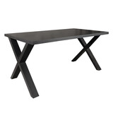 Lizzely Garden & Living Eettafel melamine Reef zwart 200cm met X-poot Lizzely Garden & Living Eettafel melamine Reef zwart 200cm met X-poot