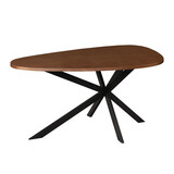 Lizzely Garden & Living Eettafel organisch Jillian 160cm bruin eiken fineer Lizzely Garden & Living Eettafel organisch Jillian 160cm bruin eiken fineer