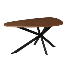 Lizzely Garden & Living Eettafel organisch Jillian 180cm bruin eiken fineer