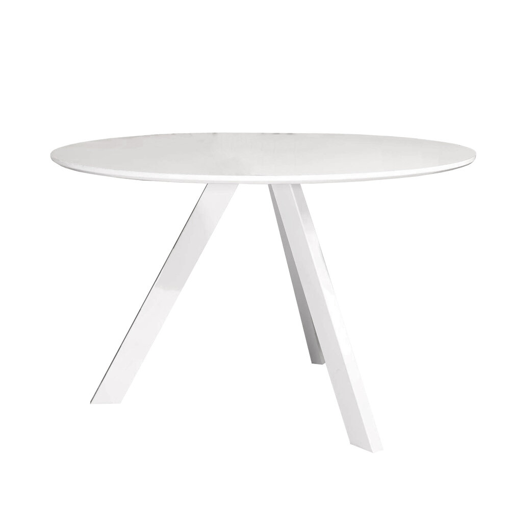 Eettafel rond Ronsi wit 120cm ronde tafel