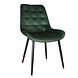 Lizzely Garden & Living Eetkamerstoel De Vince donkergroen velvet eetstoel