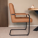 Lizzely Garden & Living Eetkamerstoel met armleuning Indy cognac microvezel eetstoel