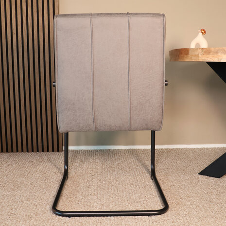 Lizzely Garden & Living Eetkamerstoel met armleuning Indy antraciet microvezel eetstoel Lizzely Garden & Living Eetkamerstoel met armleuning Indy antraciet microvezel eetstoel