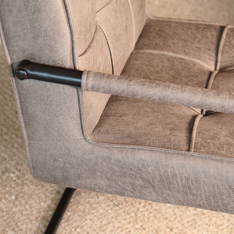 Lizzely Garden & Living Eetkamerstoel met armleuning Indy antraciet microvezel eetstoel Lizzely Garden & Living Eetkamerstoel met armleuning Indy antraciet microvezel eetstoel