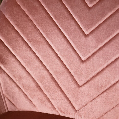 Lizzely Garden & Living Eetkamerstoel met armleuning Darcio roze velvet eetstoel
