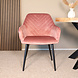 Lizzely Garden & Living Eetkamerstoel met armleuning Darcio roze velvet eetstoel