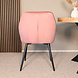 Lizzely Garden & Living Eetkamerstoel met armleuning Darcio roze velvet eetstoel