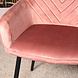Lizzely Garden & Living Eetkamerstoel met armleuning Darcio roze velvet eetstoel