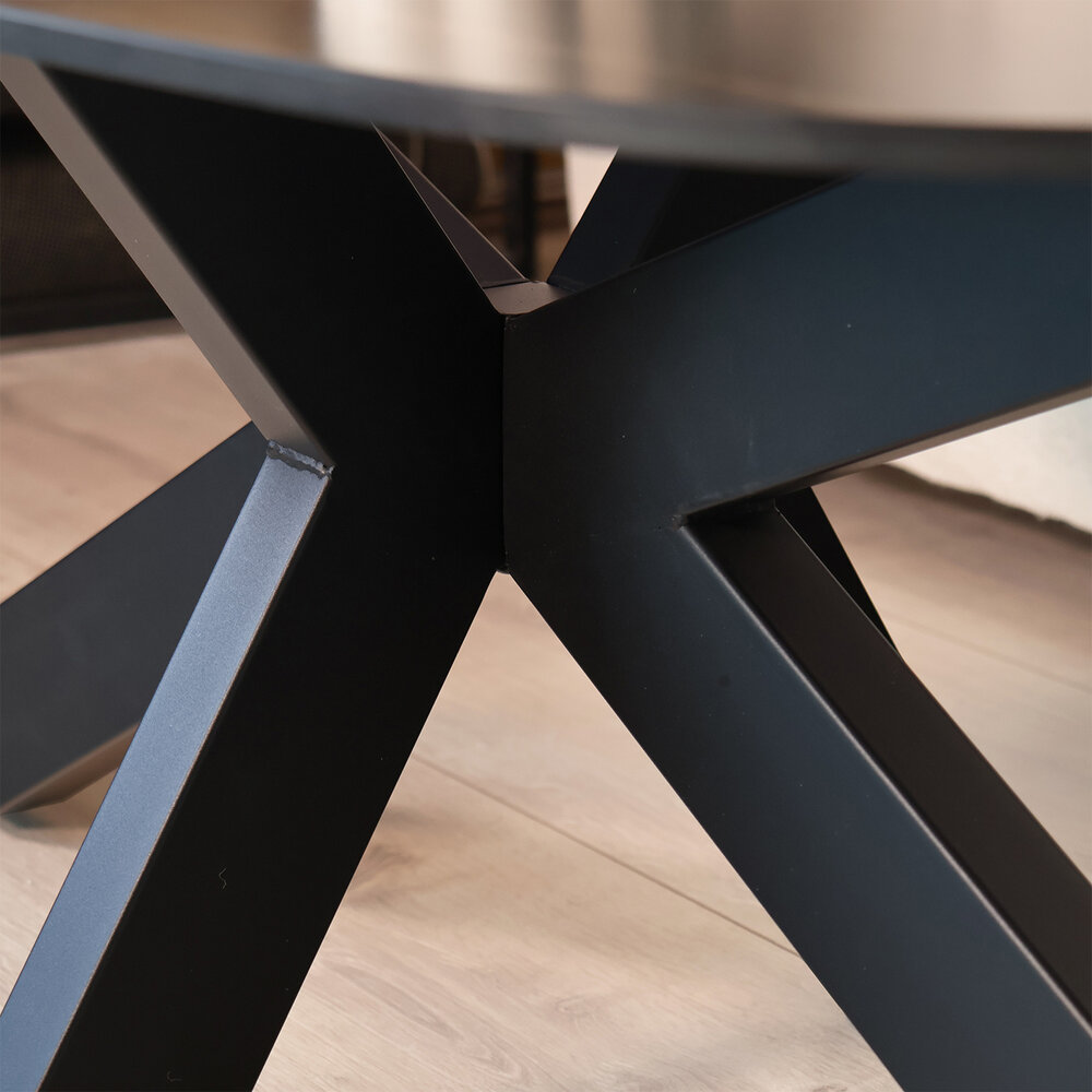Salontafel deens ovaal 120cm Elif marmerlook zwart Salontafel deens ovaal 120cm Elif marmerlook zwart