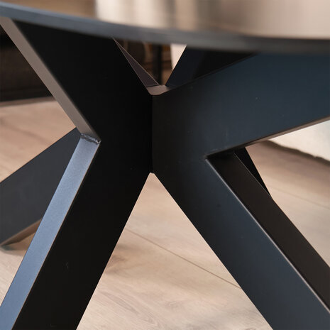 Lizzely Garden & Living Salontafel deens ovaal 120cm Elif marmerlook zwart Lizzely Garden & Living Salontafel deens ovaal 120cm Elif marmerlook zwart