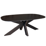 Lizzely Garden & Living Salontafel deens ovaal marmerlook zwart steen 120cm Elif Lizzely Garden & Living Salontafel deens ovaal marmerlook zwart steen 120cm Elif