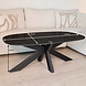 Lizzely Garden & Living Salontafel deens ovaal 120cm Elif marmerlook zwart Lizzely Garden & Living Salontafel deens ovaal 120cm Elif marmerlook zwart