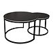 Lizzely Garden & Living Salontafel rond 2delig marmerlook Bero zwart side table steen bijzettafel Lizzely Garden & Living Salontafel rond 2delig marmerlook Bero zwart side table steen bijzettafel