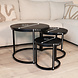 Lizzely Garden & Living Salontafel 3delig mangohout zwart Jaell industrieel massief hout duurzaam mango Lizzely Garden & Living Salontafel 3delig mangohout zwart Jaell industrieel massief hout duurzaam mango