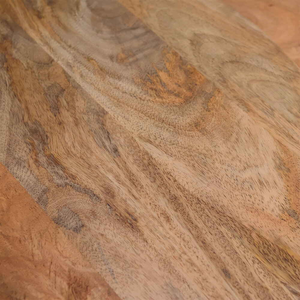 Salontafel rond 3delig lichtbruin mangohout Jaell