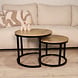 Lizzely Garden & Living Salontafel rond 2delig lichtbruin MDF Rutger Lizzely Garden & Living Salontafel rond 2delig lichtbruin MDF Rutger