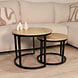 Lizzely Garden & Living Salontafel rond 2delig lichtbruin MDF Rutger Lizzely Garden & Living Salontafel rond 2delig lichtbruin MDF Rutger