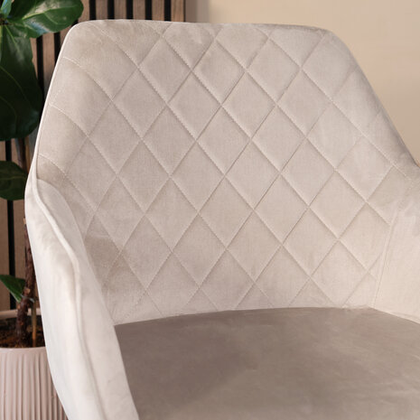 Lizzely Garden & Living Eetkamerstoel met armleuning Yurgan velvet taupe Lizzely Garden & Living Eetkamerstoel met armleuning Yurgan velvet taupe