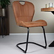 Lizzely Garden & Living Eetkamerstoel Yara met handgreep cognac microvezel eetstoel industrieel Lizzely Garden & Living Eetkamerstoel Yara met handgreep cognac microvezel eetstoel industrieel