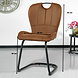 Lizzely Garden & Living Eetkamerstoel Yara met handgreep cognac microvezel eetstoel industrieel Lizzely Garden & Living Eetkamerstoel Yara met handgreep cognac microvezel eetstoel industrieel