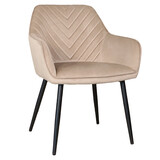 Lizzely Garden & Living Eetkamerstoel met armleuning Darcio lichtbruin velvet eetstoel Lizzely Garden & Living Eetkamerstoel met armleuning Darcio lichtbruin velvet eetstoel
