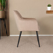 Lizzely Garden & Living Eetkamerstoel met armleuning Darcio lichtbruin velvet eetstoel Lizzely Garden & Living Eetkamerstoel met armleuning Darcio lichtbruin velvet eetstoel