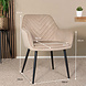 Lizzely Garden & Living Eetkamerstoel met armleuning Darcio lichtbruin velvet eetstoel Lizzely Garden & Living Eetkamerstoel met armleuning Darcio lichtbruin velvet eetstoel