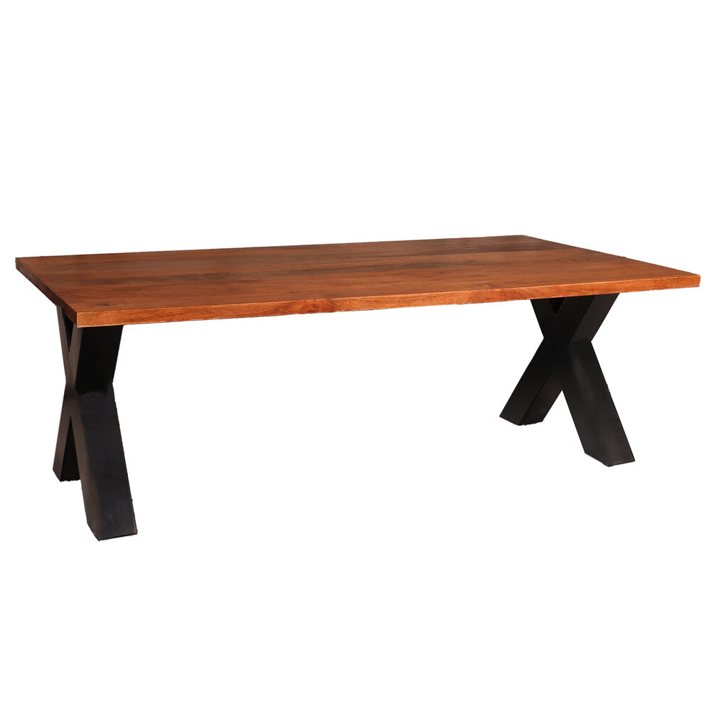 Salontafel x poot mangohout 130cm Pato bruin