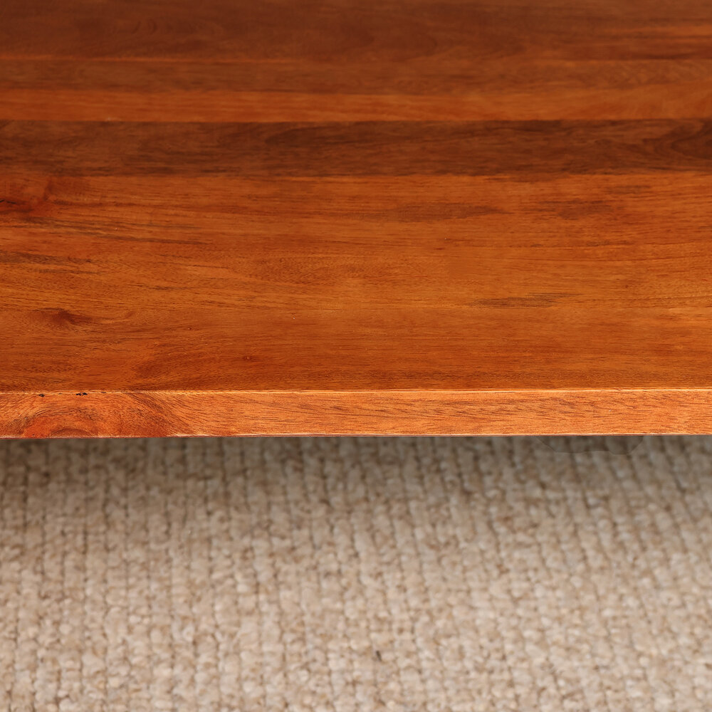 Salontafel x poot mangohout 130cm Pato bruin