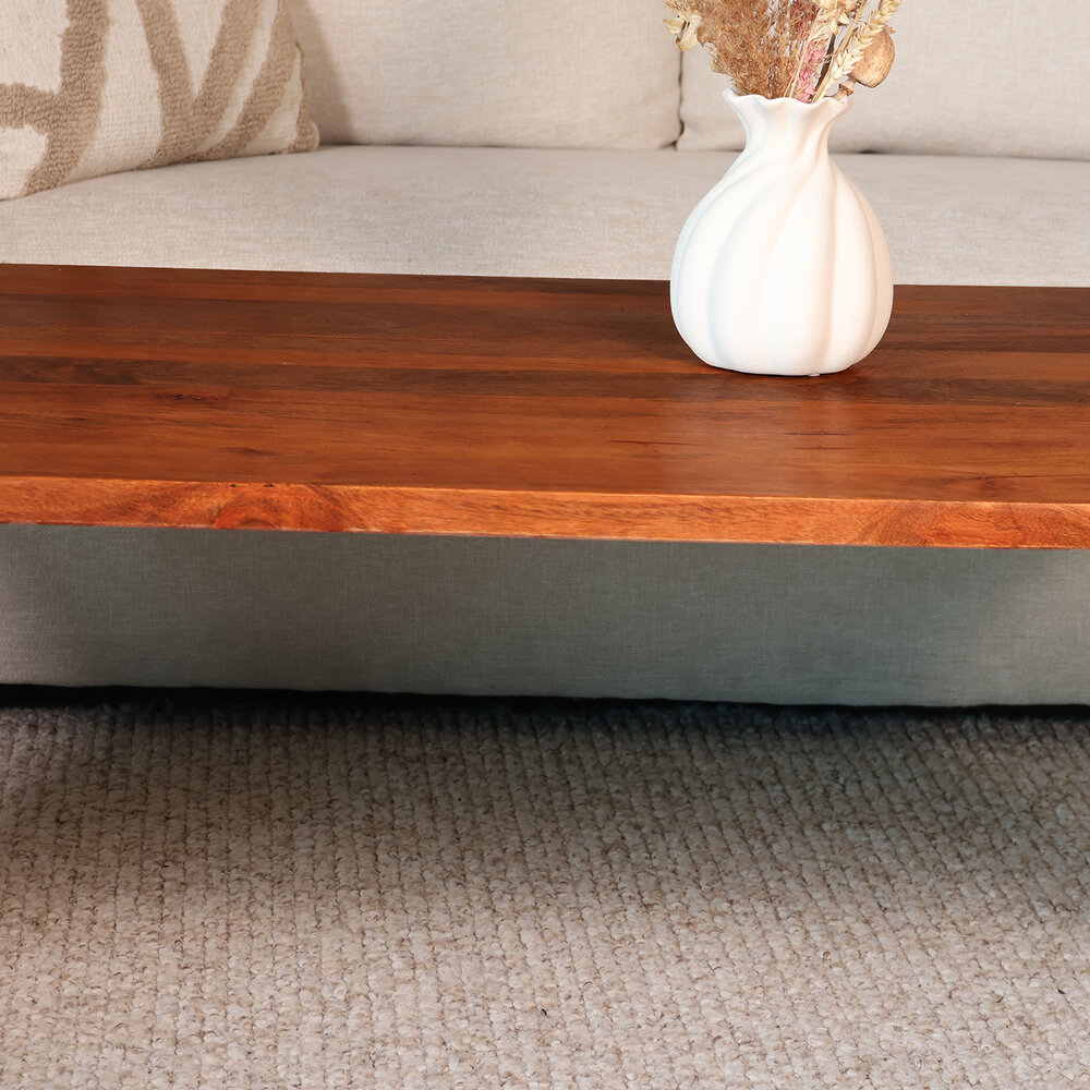 Salontafel x poot mangohout 130cm Pato bruin