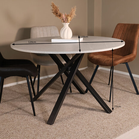 Lizzely Garden & Living Eettafel rond Ronsi grijs 120cm ronde tafel Lizzely Garden & Living Eettafel rond Ronsi grijs 120cm ronde tafel