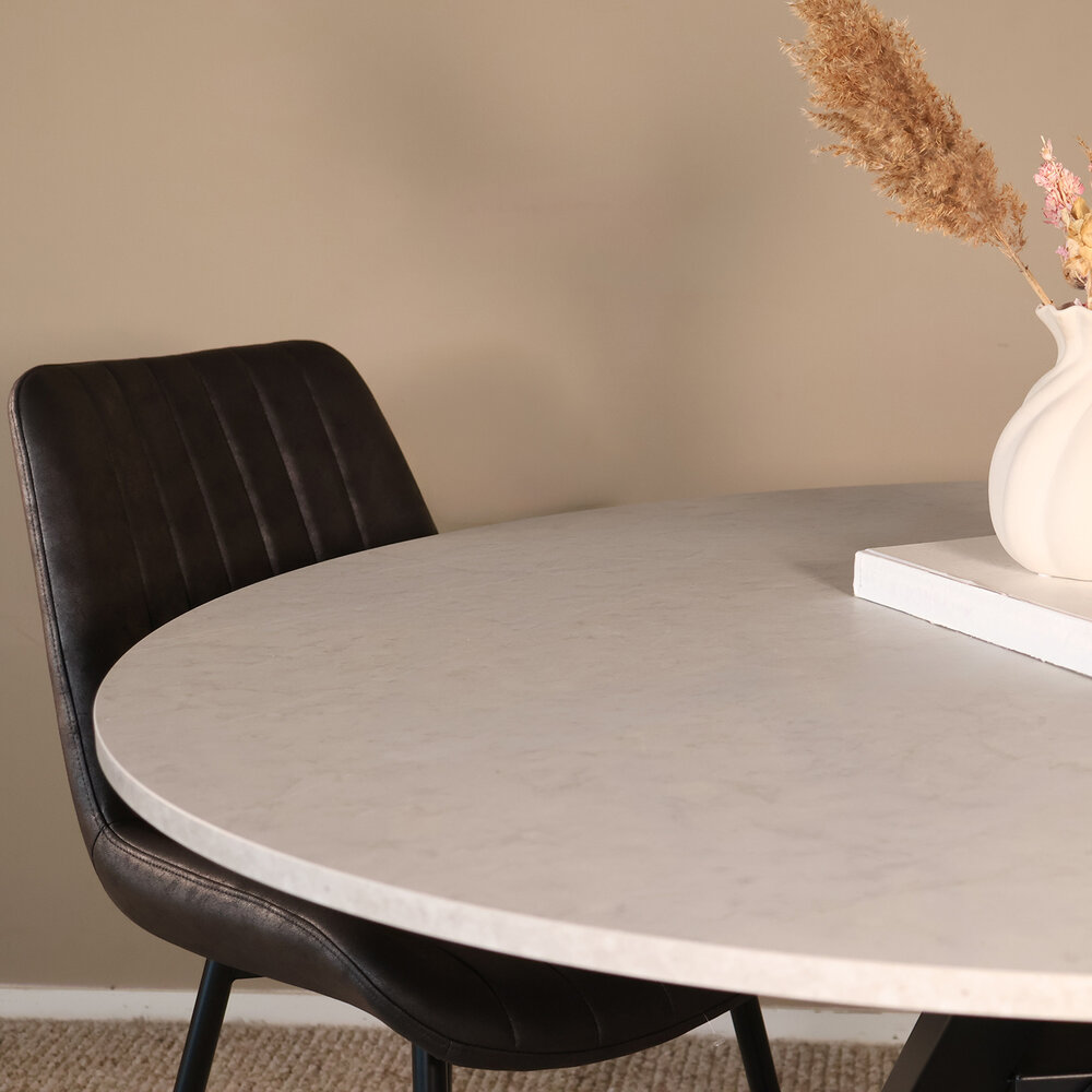 Eettafel rond Ronsi grijs 120cm ronde tafel Eettafel rond Ronsi grijs 120cm ronde tafel