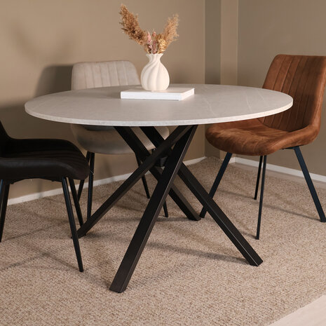 Lizzely Garden & Living Eettafel rond Ronsi grijs 120cm ronde tafel Lizzely Garden & Living Eettafel rond Ronsi grijs 120cm ronde tafel