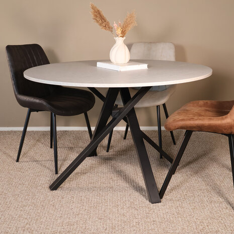 Lizzely Garden & Living Eettafel rond Ronsi grijs 120cm ronde tafel Lizzely Garden & Living Eettafel rond Ronsi grijs 120cm ronde tafel