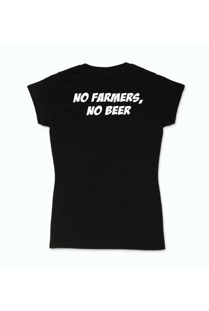T-shirt vrouwen -  No Farmers, No Beer