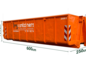 BM Containers 20m³ Puin container  - wisselen